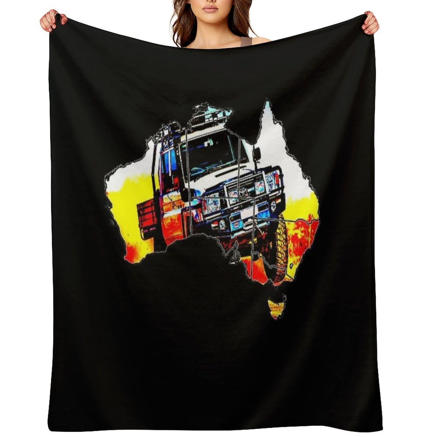 Toyota Land Cruiser 79 4wd 4x4 Throw Blanket