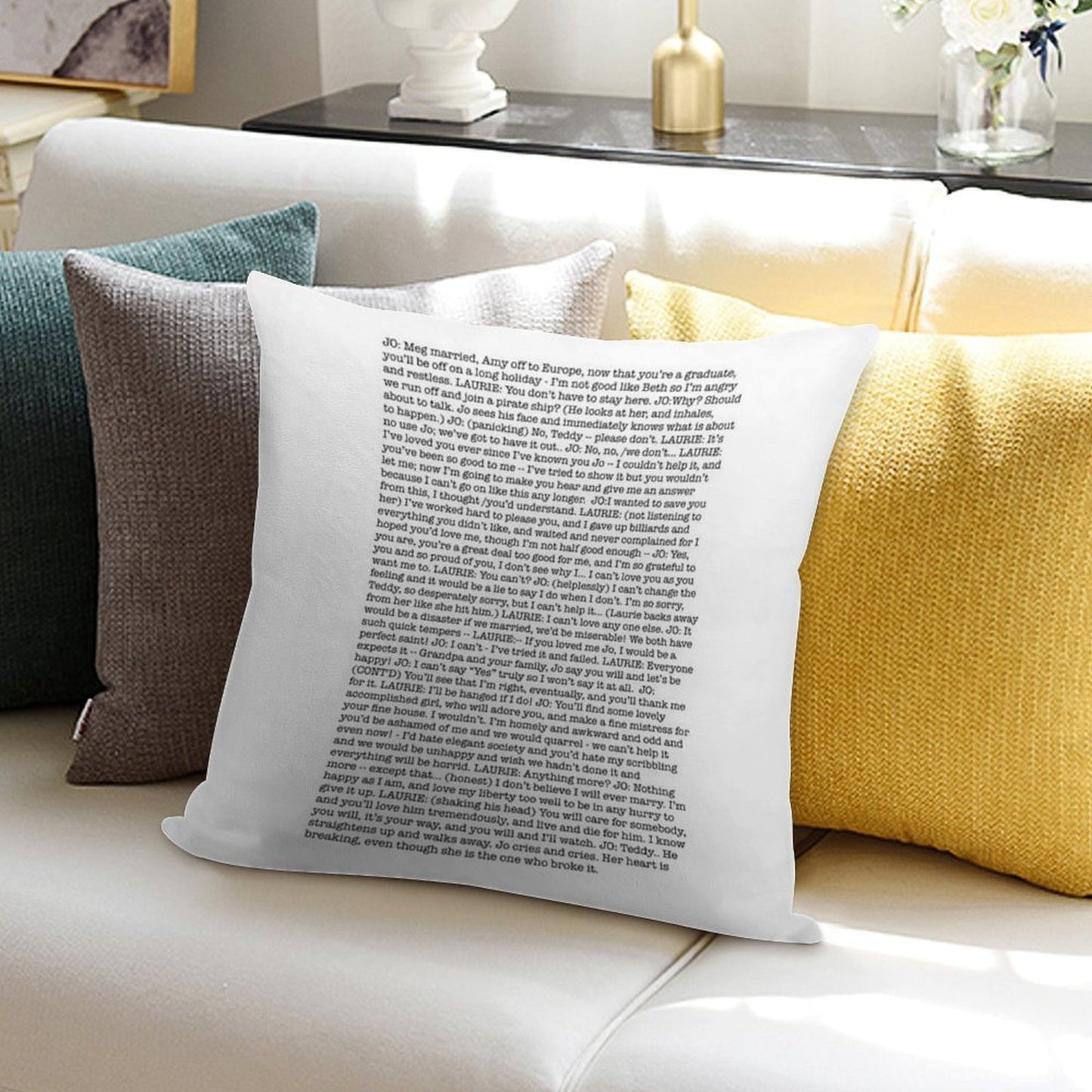 That One Scene In Little Women Soft Home Decor Throw Pillow