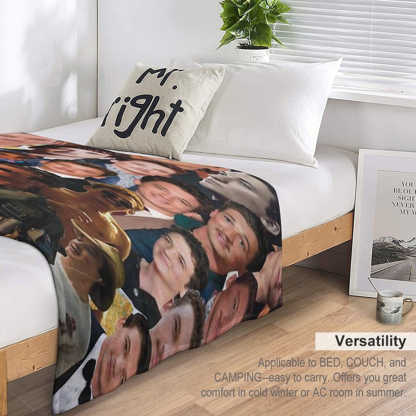 Miles Teller Photo Collage Throw Blanket