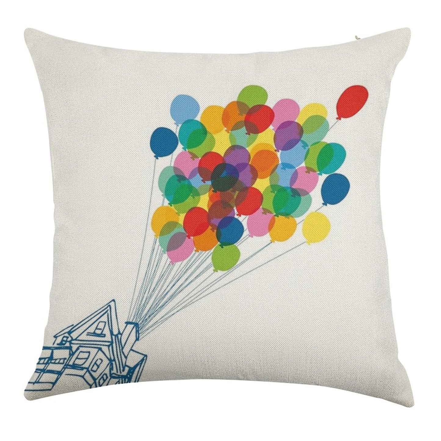 Up There - Up Linen Throw Pillow Cover