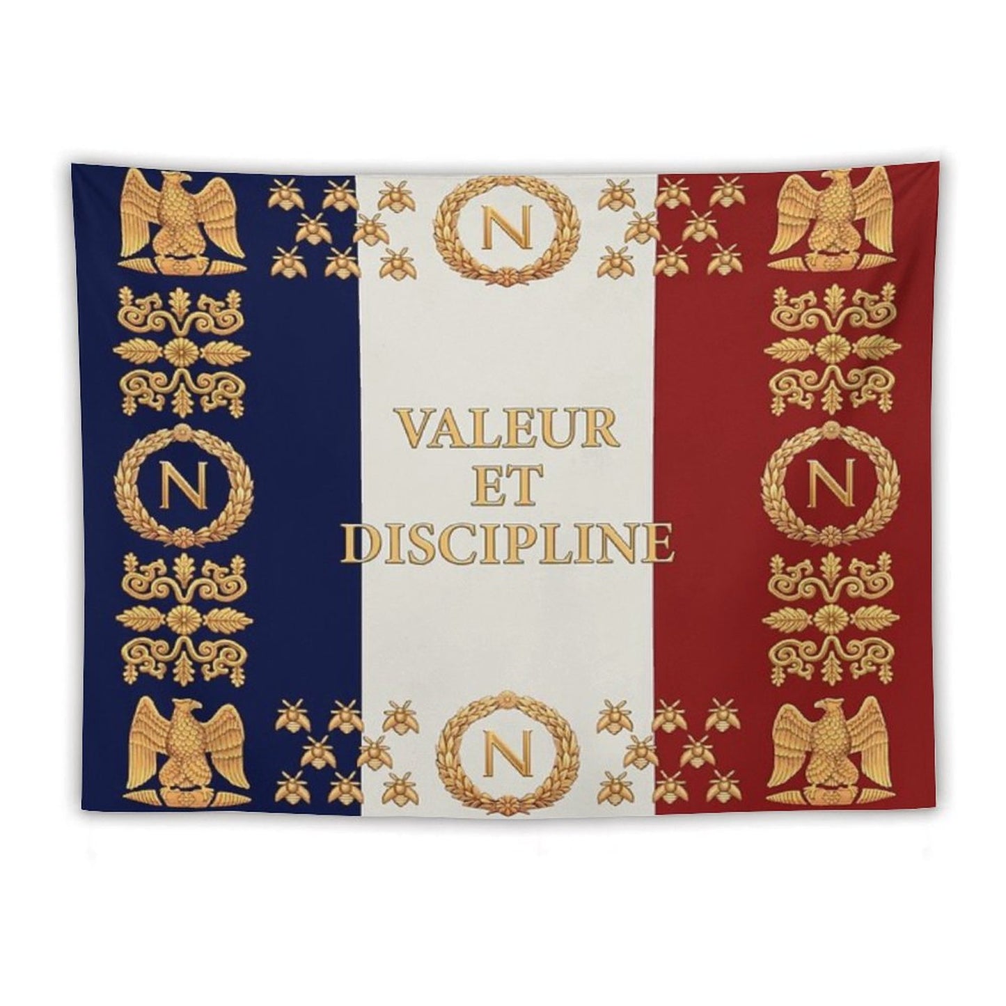 Napoleonic French Regimental Flag Valeur Et Discipline Tapestry