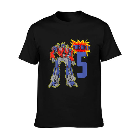 Kids 5th Birthday Bot Robot for 5 Yr Old Boys Girls T-Shirt