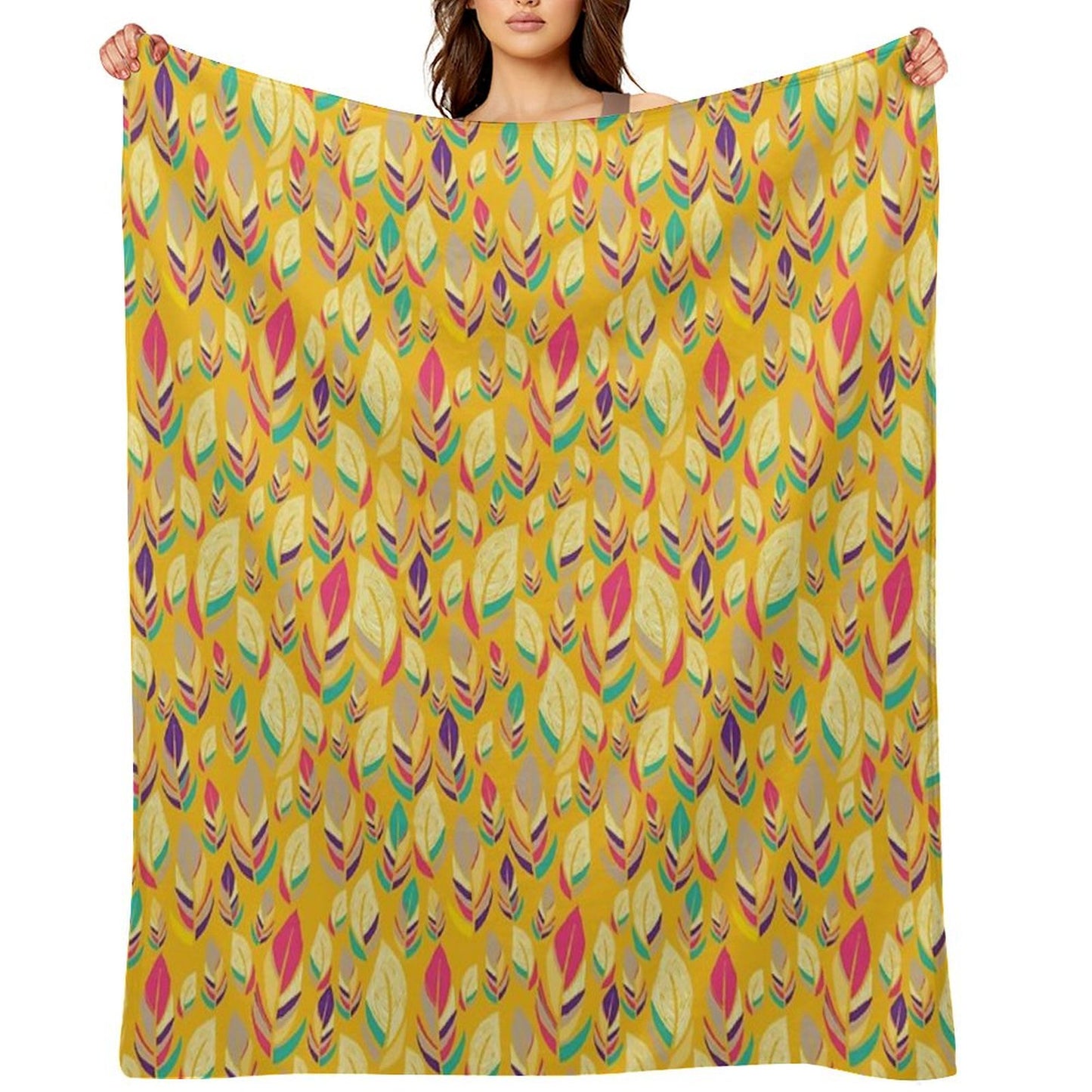 Dancing Feathers Throw Blanket