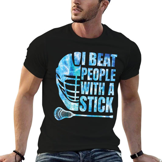 Lacrosse-Shirt Lax I Beat People With A Stick Boys Youth Men T-Shirt