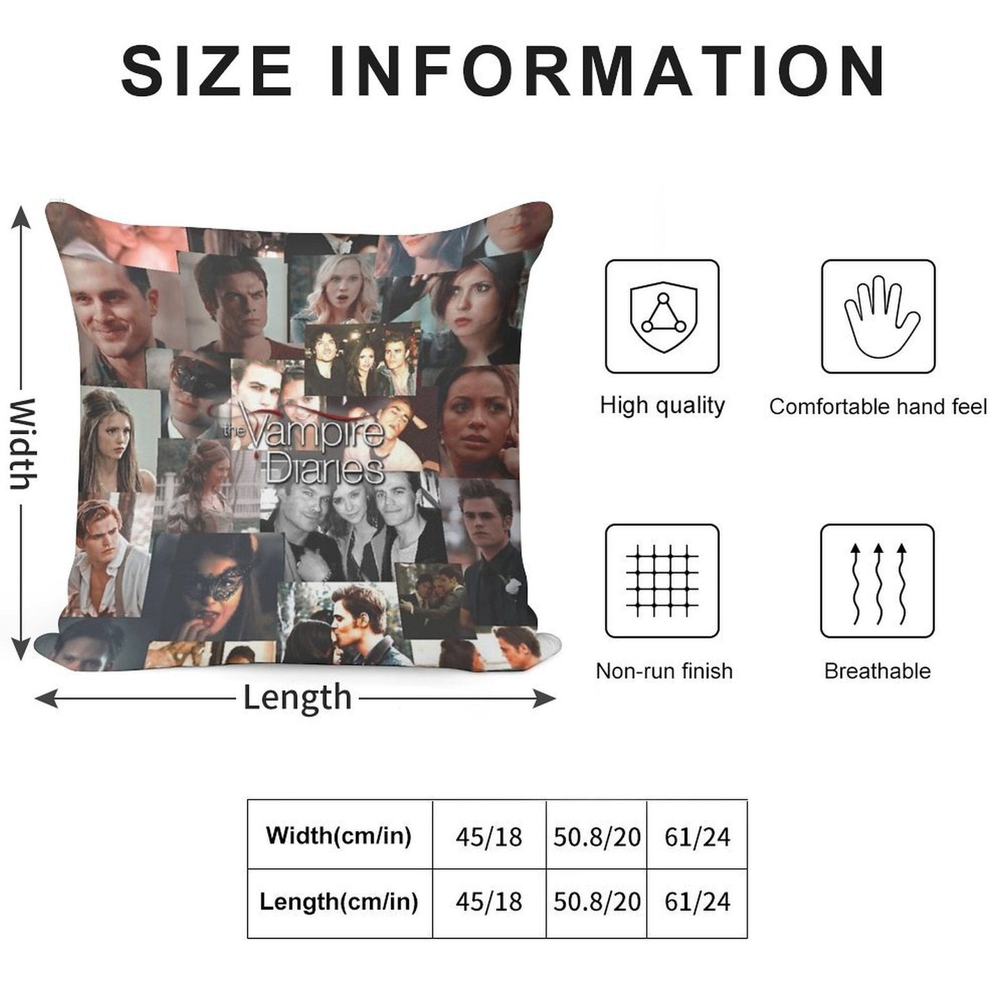 TVD Photo Collage Soft High-Density Material Throw Pillow