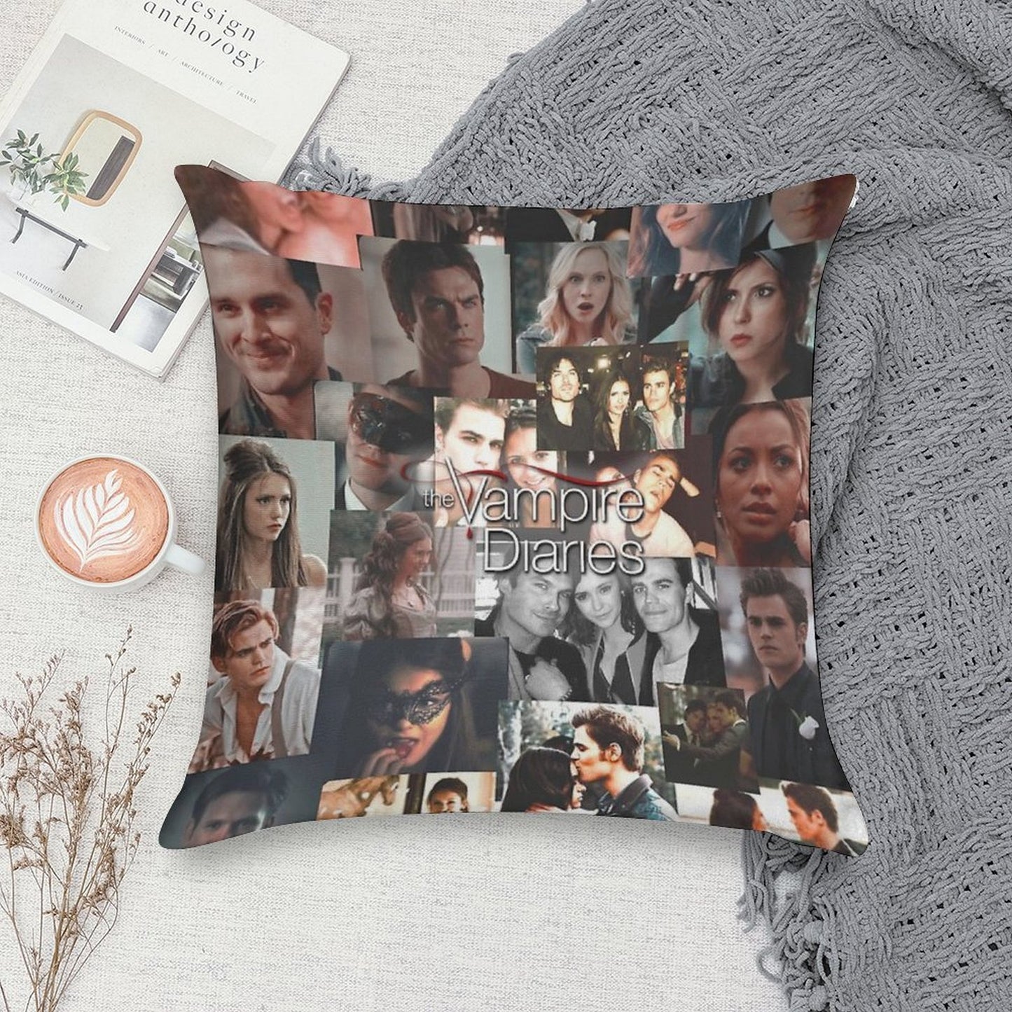 TVD Photo Collage Soft High-Density Material Throw Pillow