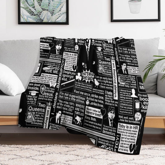 The Wise Words of Michael Scott Throw Blanket