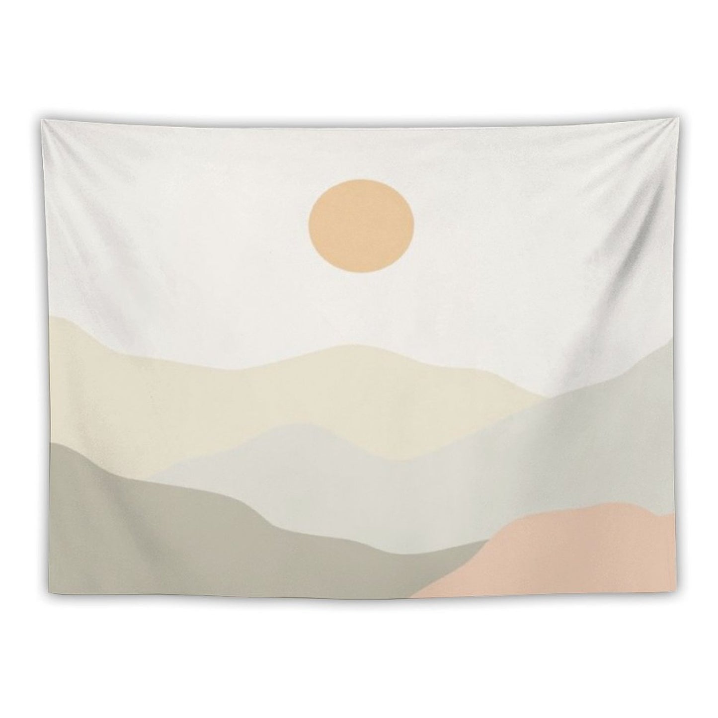 Minimalist Landscape Mountains Tapestry