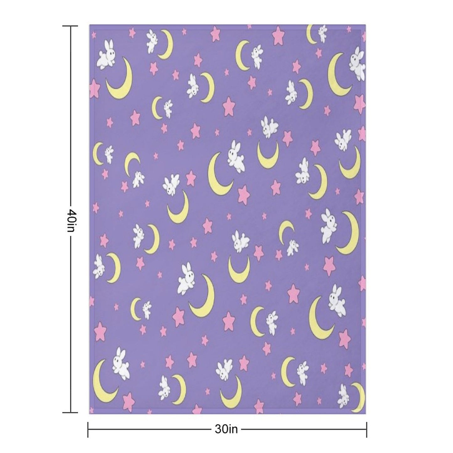 Rabbit of The Moon Throw Blanket