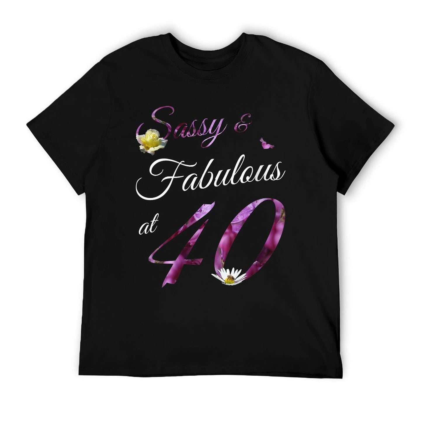Womens 40 Year Old Sassy & Fabulous Floral 1985 40th Birthday Gift Stretchy T-Shirt