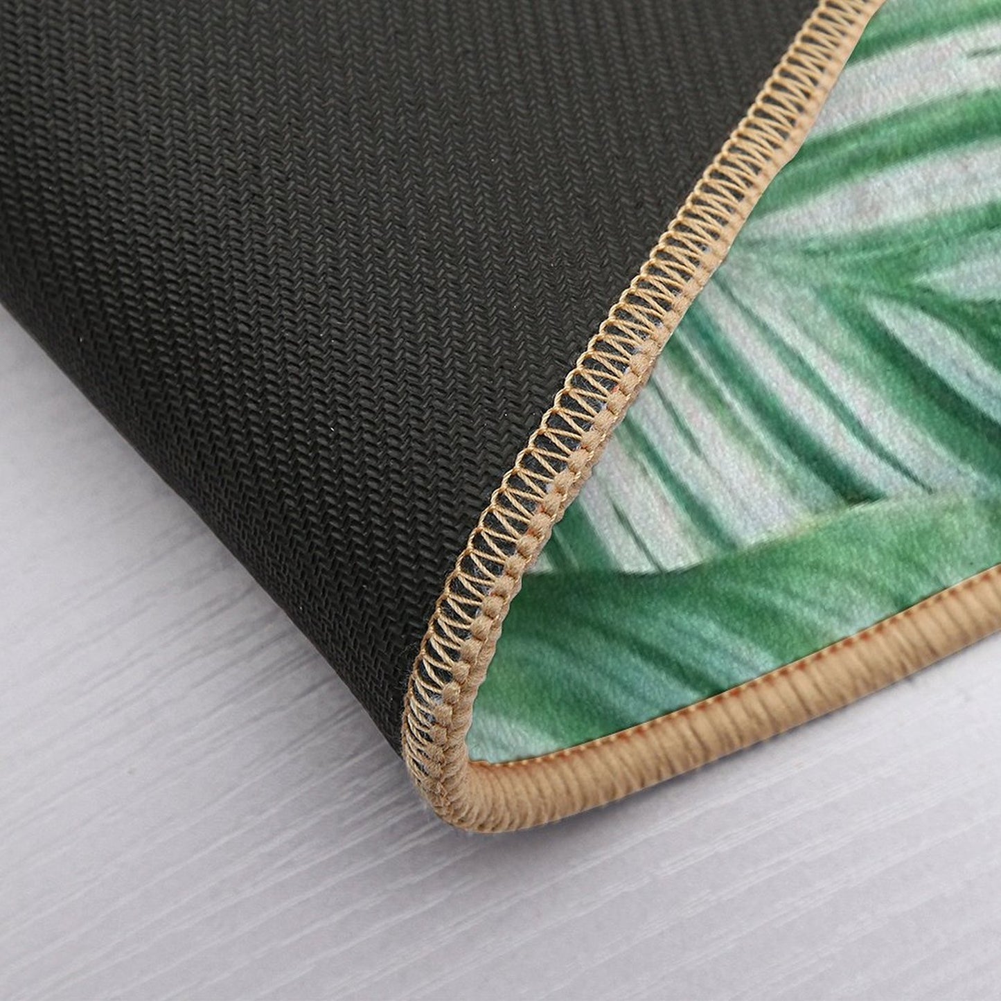 Beautiful Tropical Green Plants Bath Mat