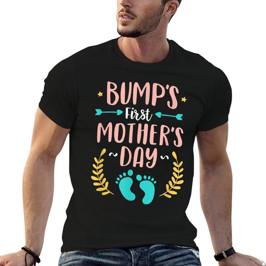 Bumps First Mother's Day Shirt Baby Expecting Mom Gift T-Shirt
