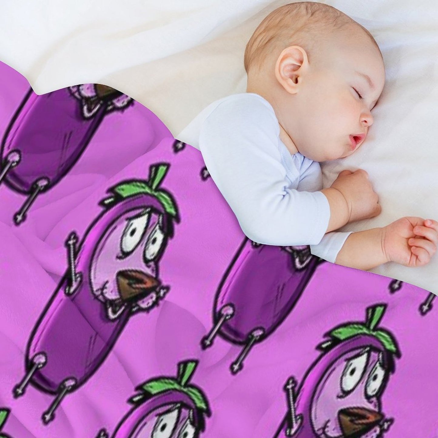 Courage The Cowardly Dog™ in The Great Eggplant Costume Throw Blanket
