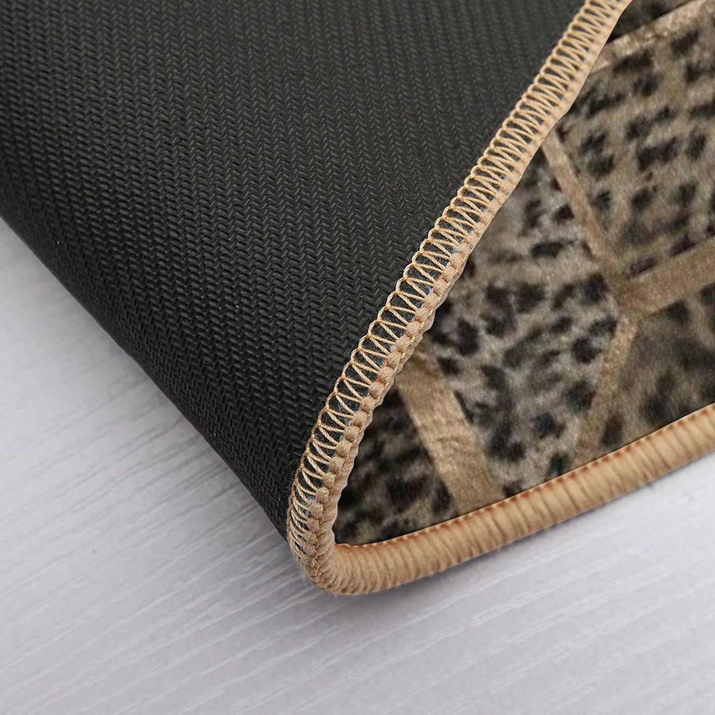 Leopard Fur Texture Geometric Pattern Bath Mat