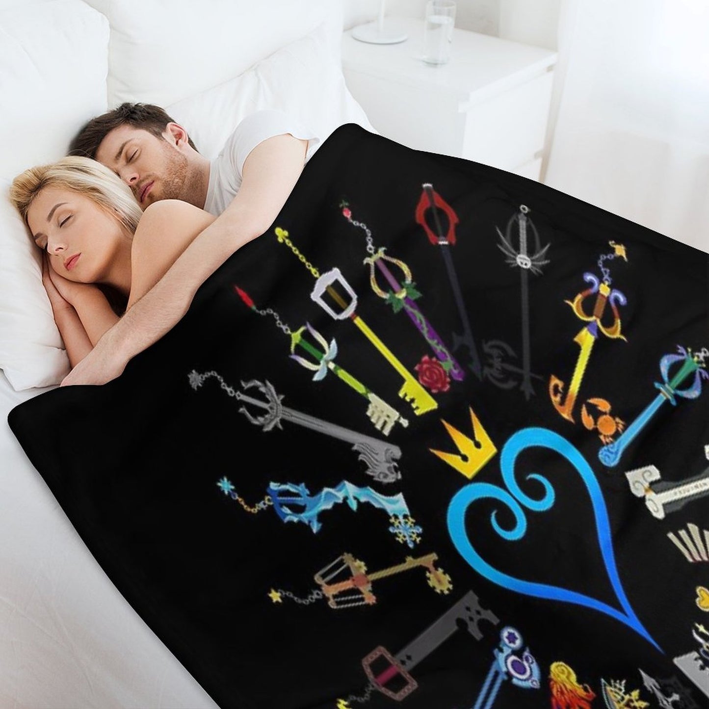 Kingdom Hearts Keyblades Throw Blanket