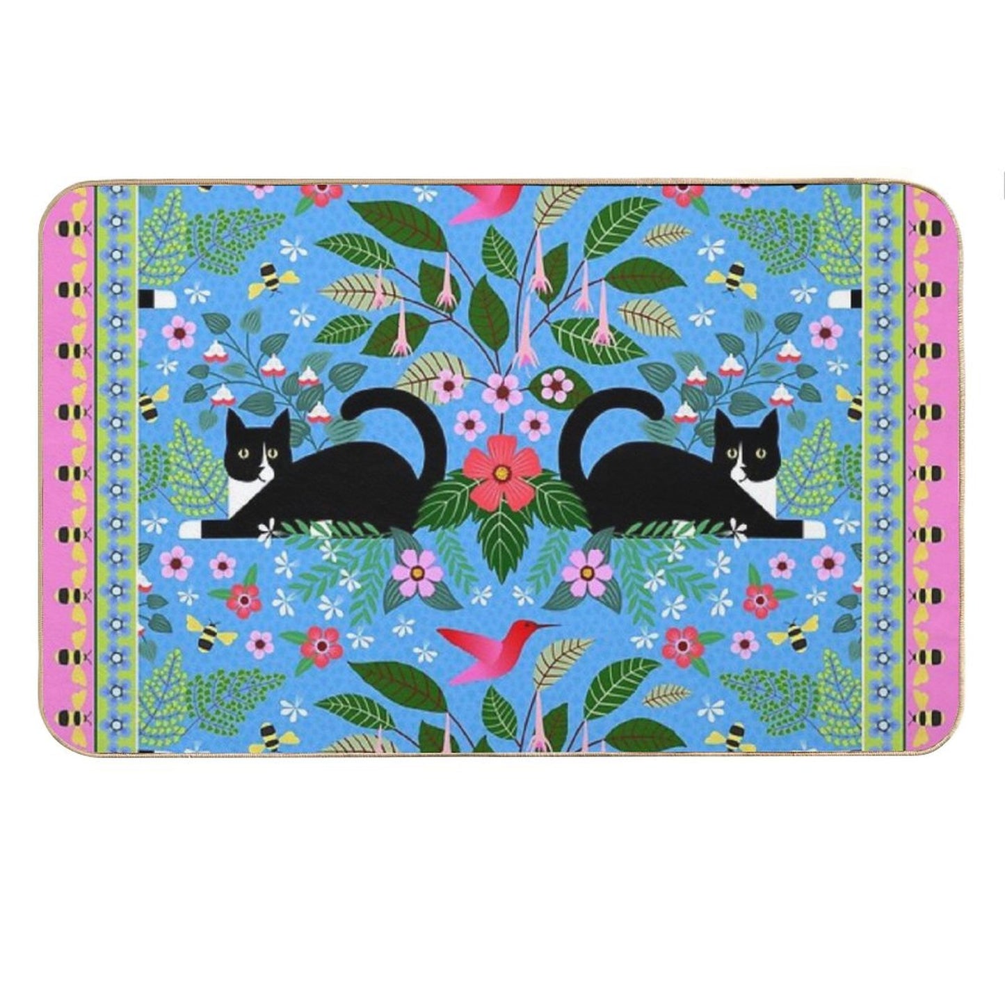 Katie And The Hummingbird Bath Mat