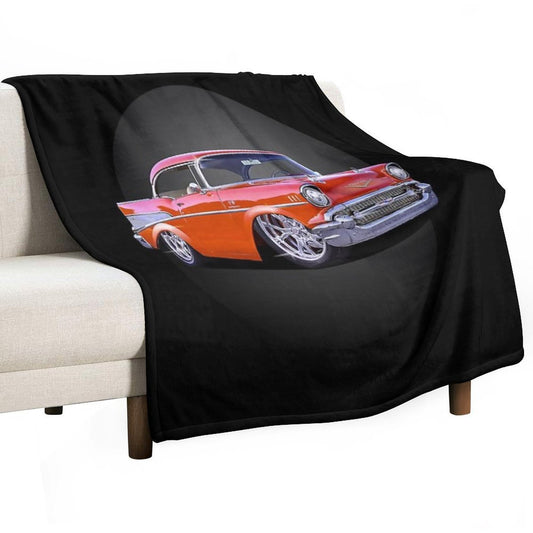 57 Chevy Throw Blanket