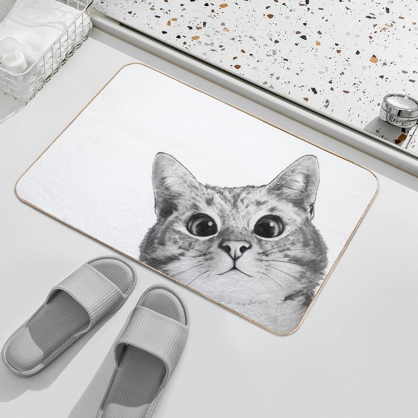 Sneaky Cat Bath Mat
