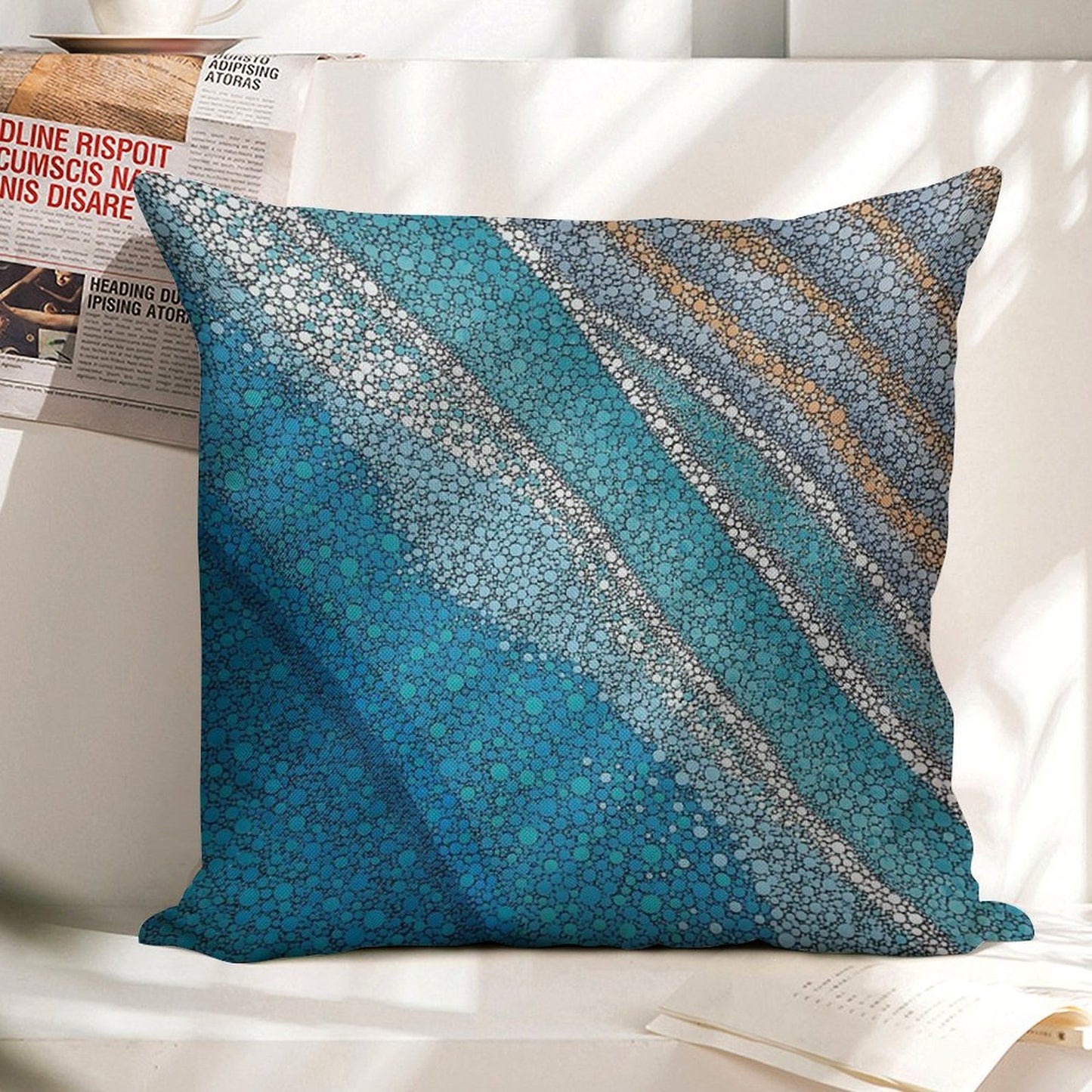 With The Tides Linen Throw Pillow Cover