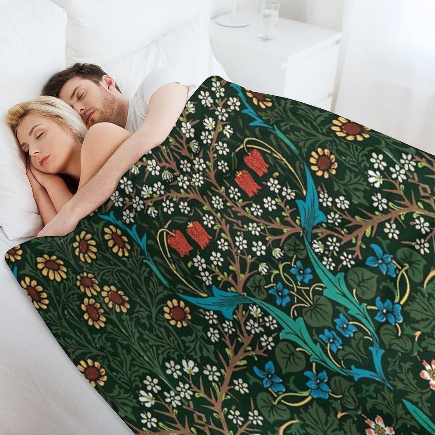 Blackthorn by William Morris, 1892 Throw Blanket