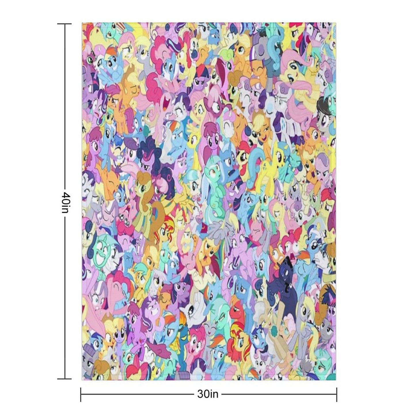 Everypony Mess Throw Blanket