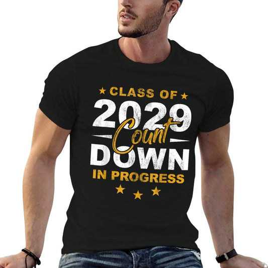 Class Of 2029 Count Down Graduating Fun First Day 8th Grader T-Shirt