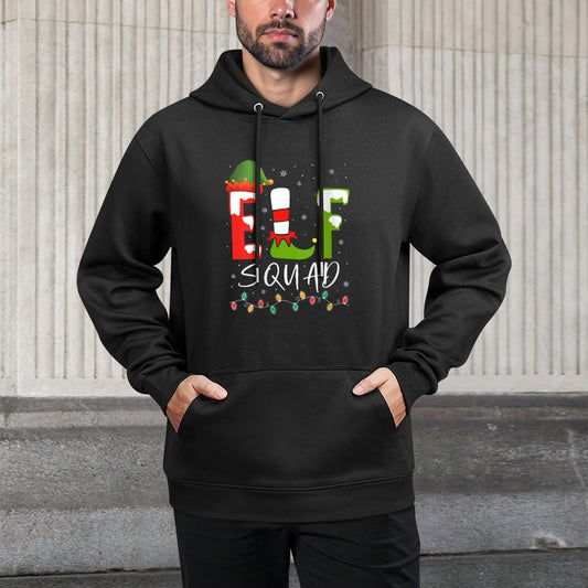 Womens Elf Squad Christmas Pajamas Cousin Crew Reunion 2024 Match Machine Washable Hoodie