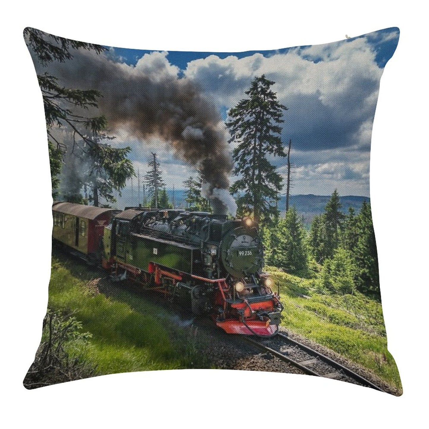 Steam Locomotive - Harz Narrow Gauge Railways (Germany) Linen Throw Pillow Cover