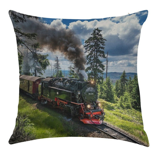 Steam Locomotive - Harz Narrow Gauge Railways (Germany) Linen Throw Pillow Cover