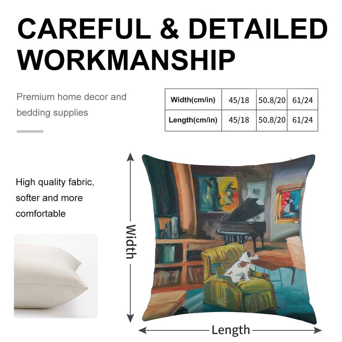 Frasier's Apartment Linen Throw Pillow Cover