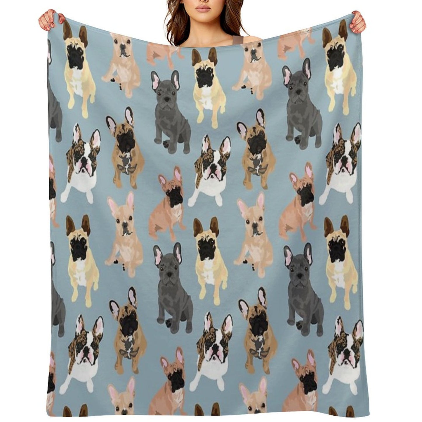 FRENCH BULLDOGS Throw Blanket