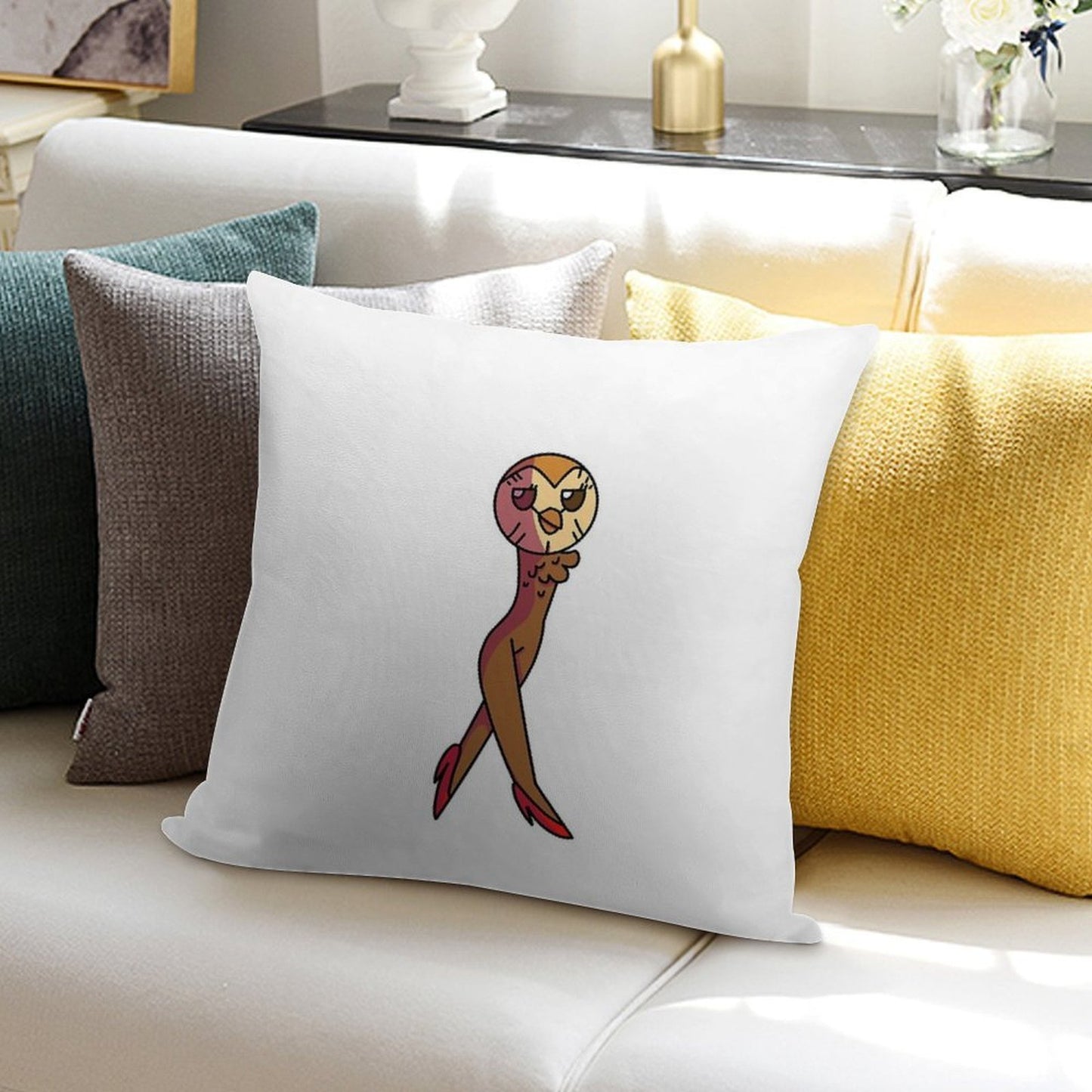 Sassy Hooty Soft Luxury Feel Throw Pillow