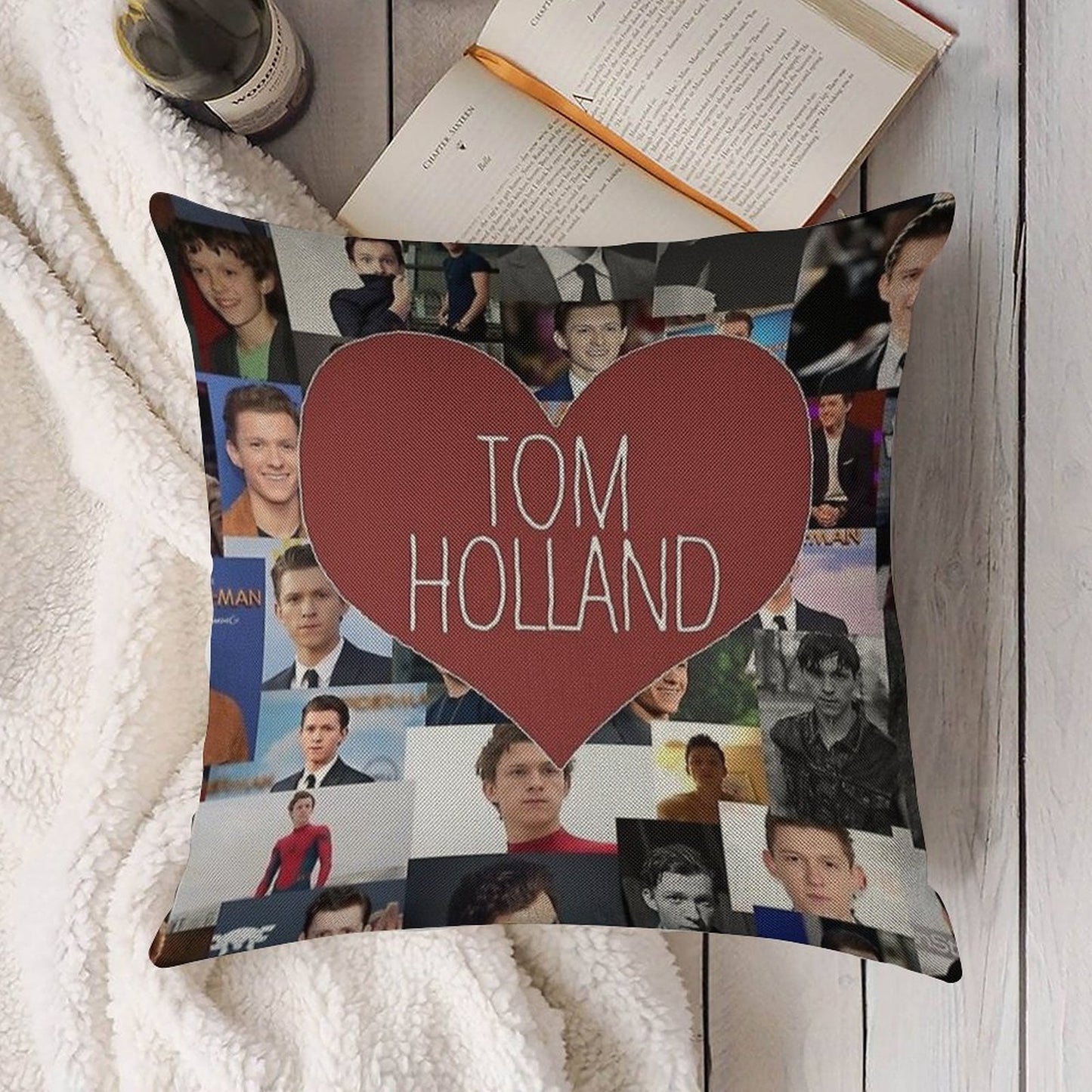 Tom Holland Blanketstickers Linen Throw Pillow Cover