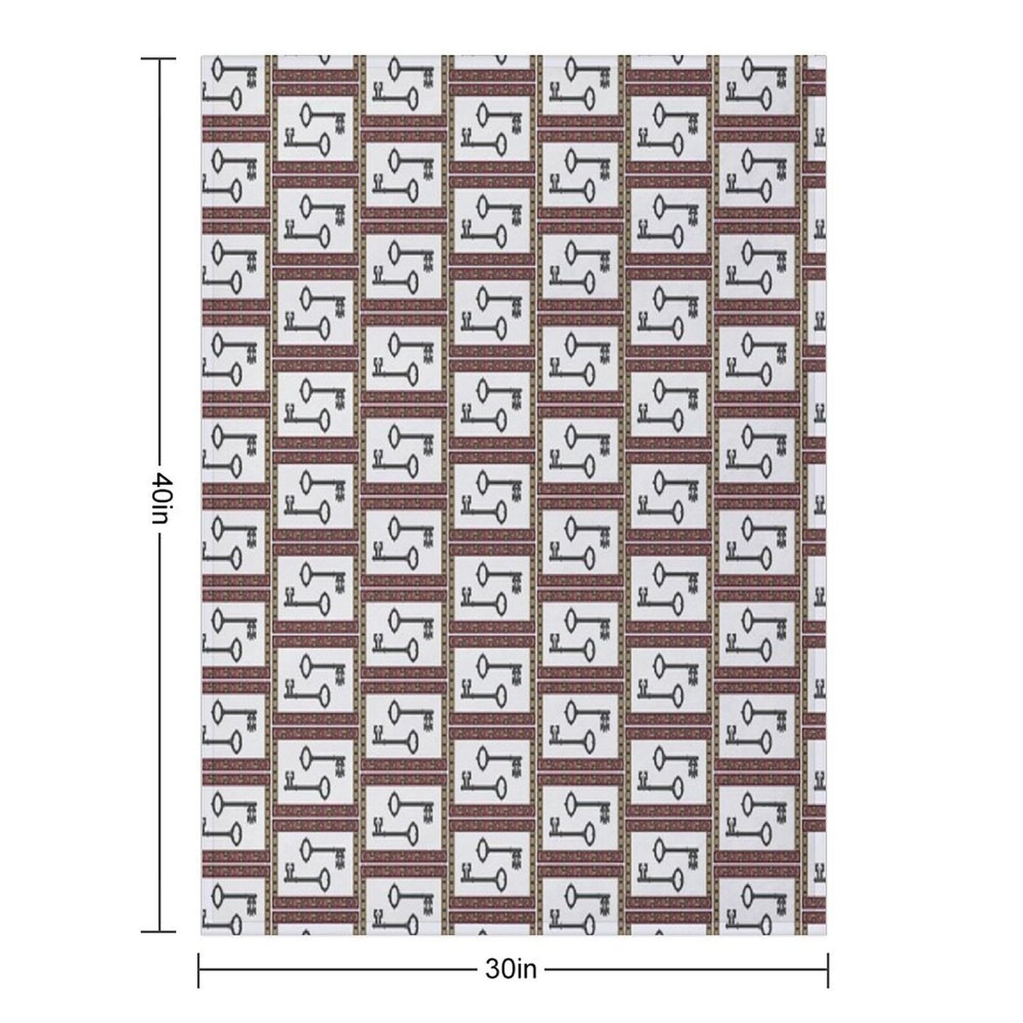 Pair of Keys (cross Stitch Style) Throw Blanket