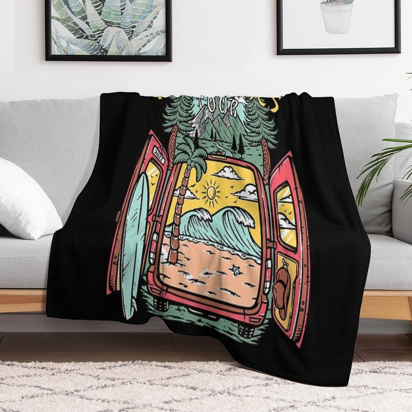 No Bad Vibes Tour 2023 Throw Blanket