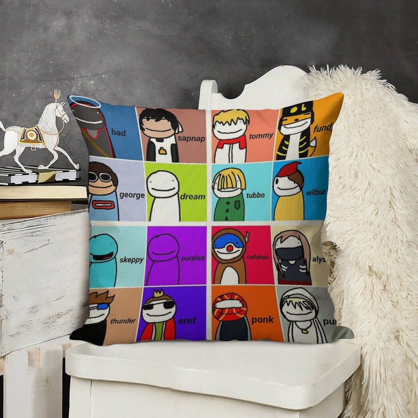 Dream Smp Linen Throw Pillow Cover