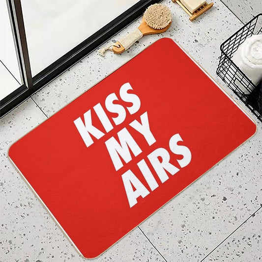 Kiss My Airs Sneaker Head Hype Red & White Bath Mat