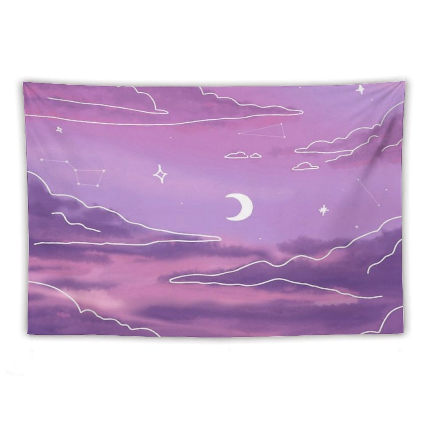 Purple Sunset View Tapestry
