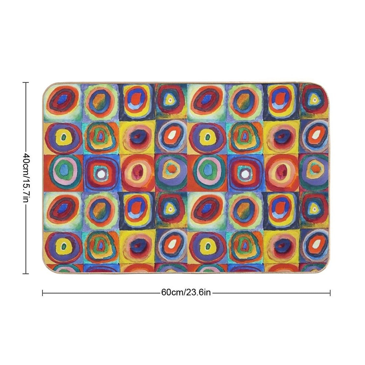 Wassily Kandinsky - Color Study, Squares with Concentric Circles - Bauhaus Art Bath Mat