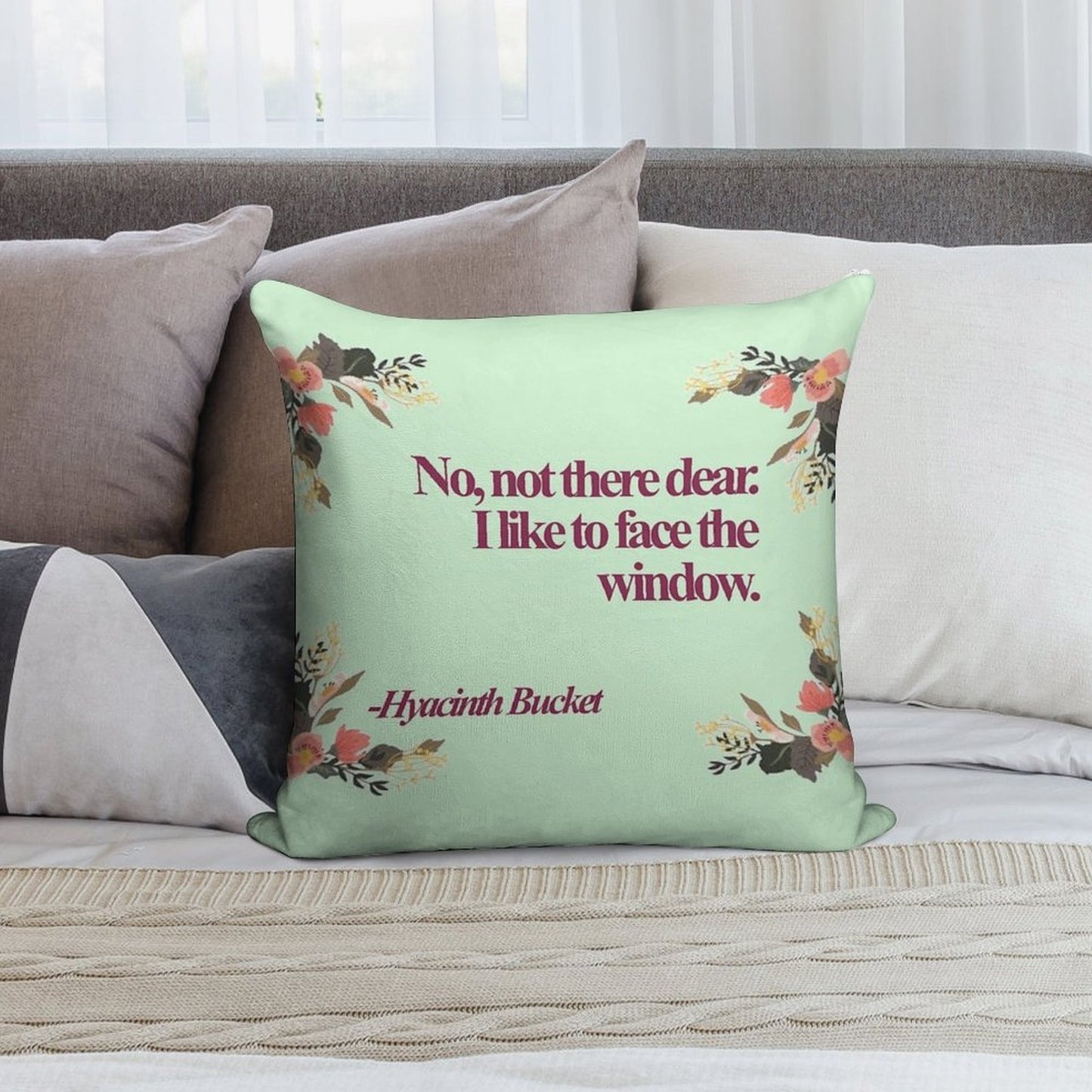 Hyacinth Bucket Quotes Soft Easy Maintenance Throw Pillow