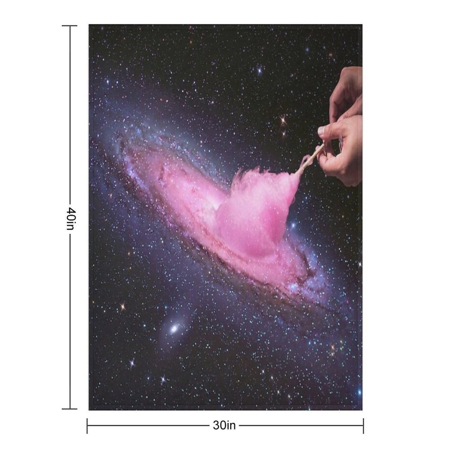 Cosmic Cotton Candy - Pink Stardust Throw Blanket
