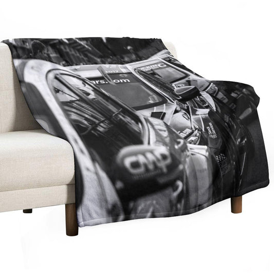 BTCC British Touring Car Lineup Throw Blanket