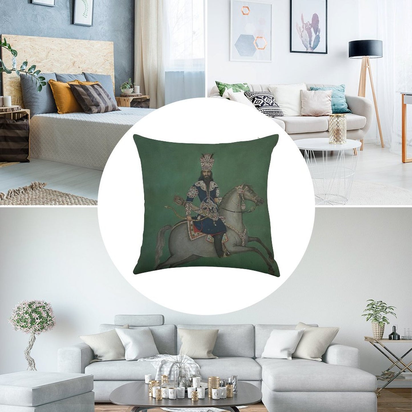 Nandor And Jahan Linen Throw Pillow Cover