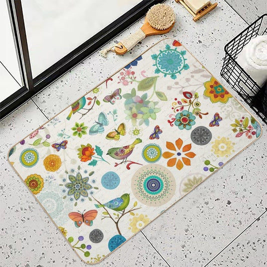 Bo Ho Birds Bath Mat