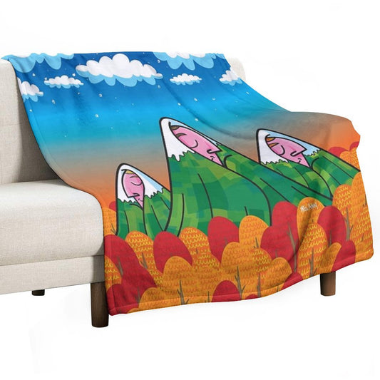 Sleeping Giants Throw Blanket