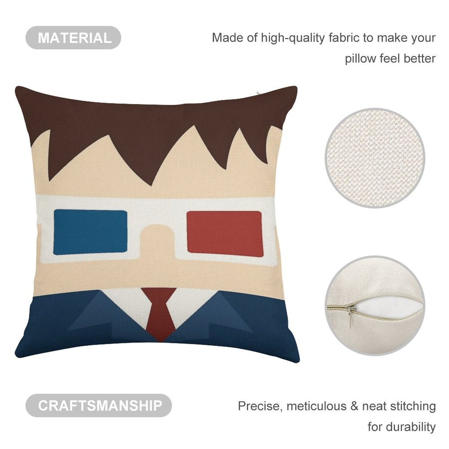 10th Doctor, David Tennant Linen Throw Pillow Cover