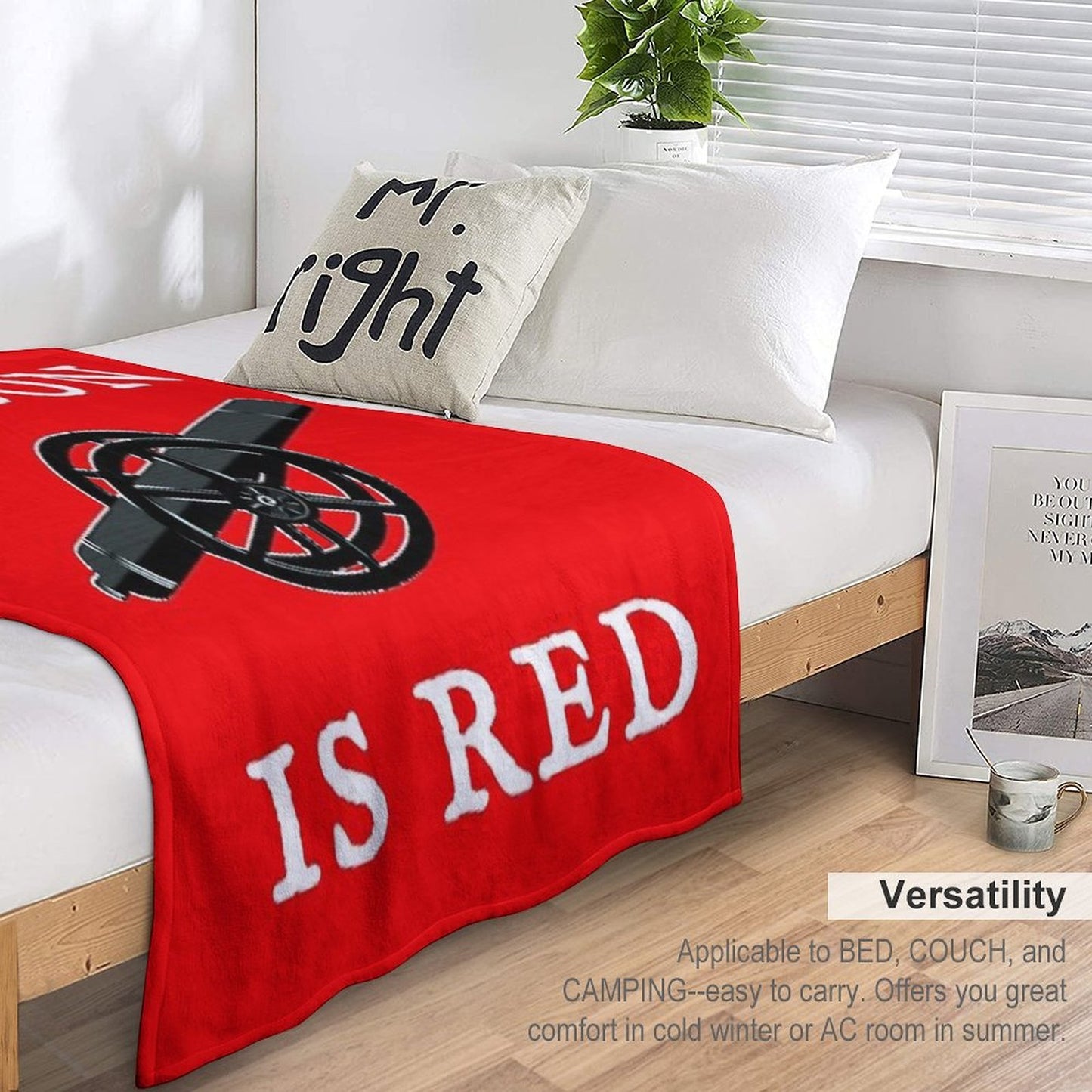 North London Is Red (White Text) Throw Blanket