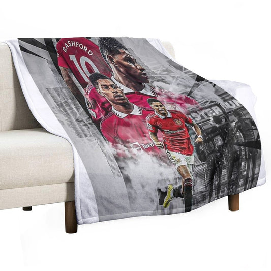 Red Graphic Art Throw Blanket