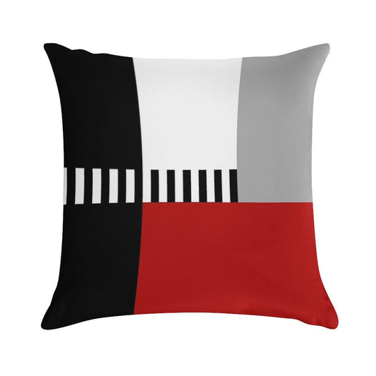 Geometric Pattern Soft Durable Construction Throw Pillow