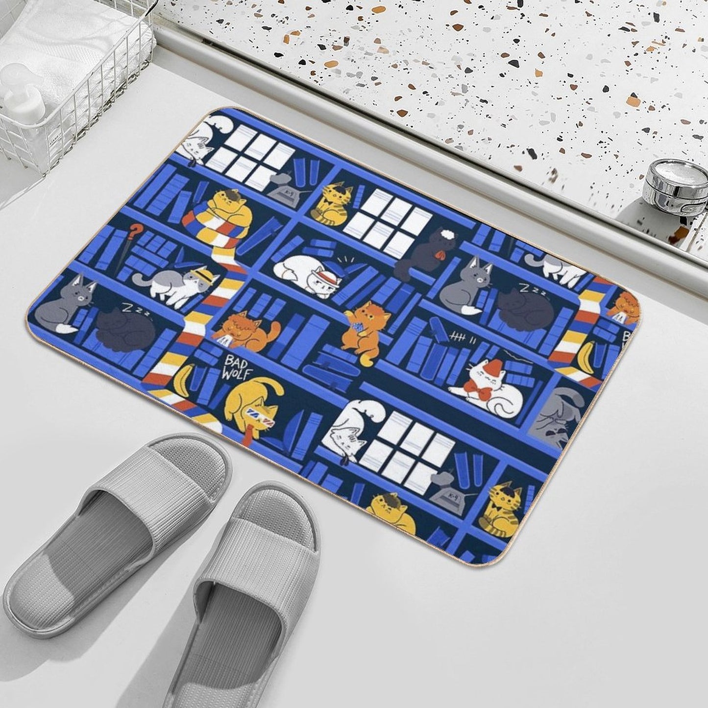 Library Box Who Dirt-Trapping Bath Mat